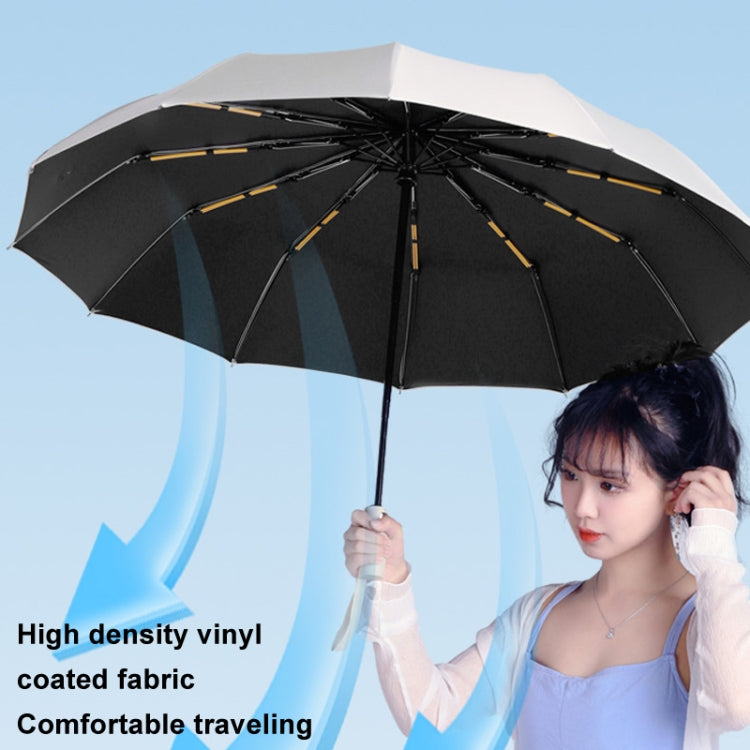 24 Bones Vinyl Folding Umbrella Sunny and Rainy Fully Automatic Sun Shading Umbrella