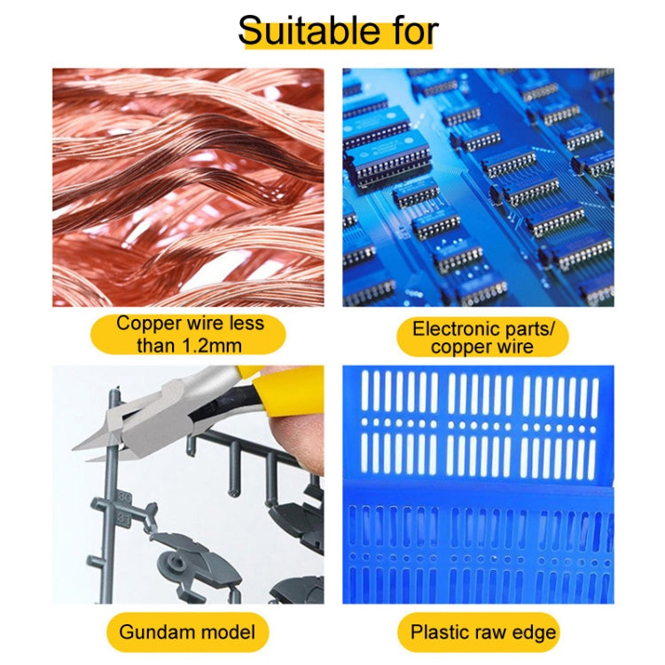 Stainless Steel Tip And Diagonal Cutting Pliers Nail Removing Drilling Cutters