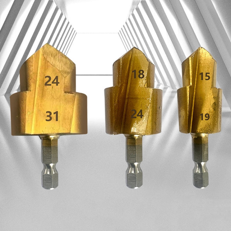 Hexagonal Shank PPR Step Drill Bits Leak Repairing And Connecting Tools
