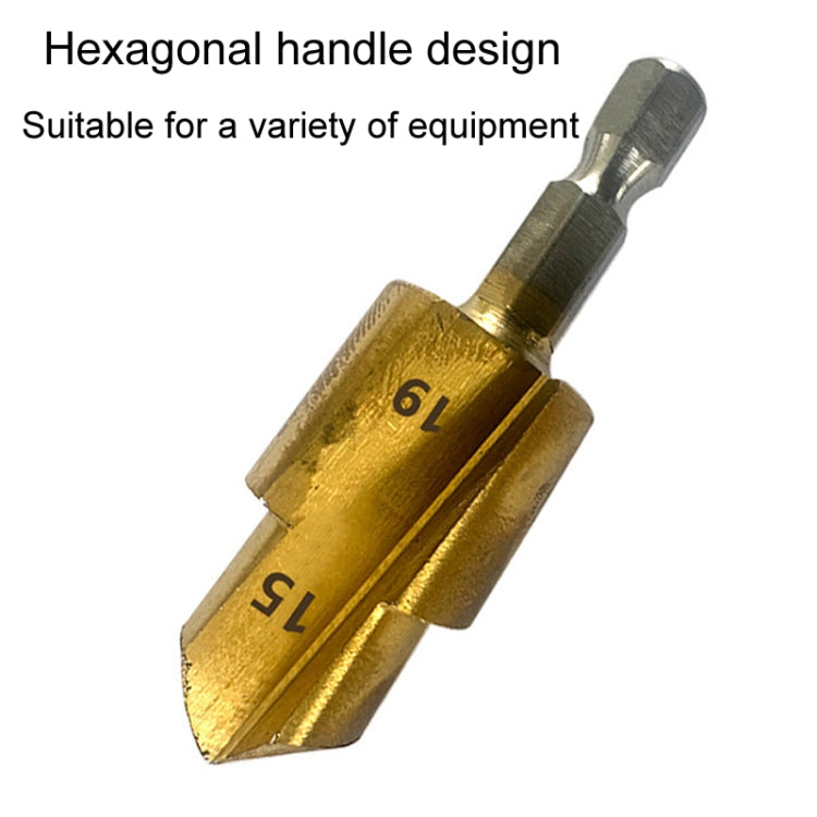 Hexagonal Shank PPR Step Drill Bits Leak Repairing And Connecting Tools