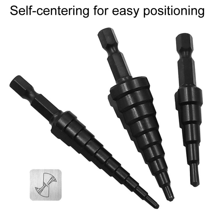 Hexagonal Shank Nitrided Straight Fluted Step Drill HSS Pagoda Drill Hole Opener