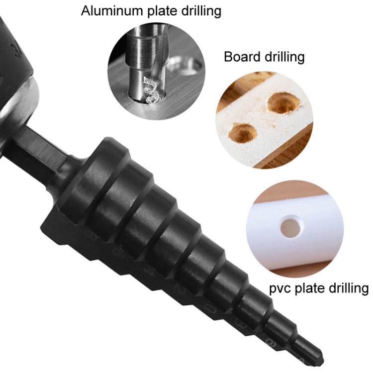 Hexagonal Shank Nitrided Straight Fluted Step Drill HSS Pagoda Drill Hole Opener