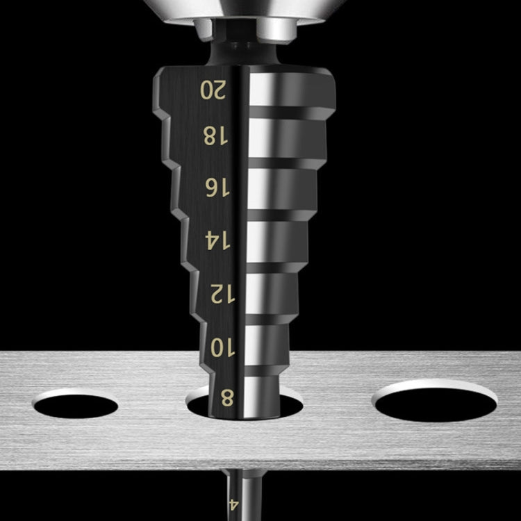 Hexagonal Shank Nitrided Straight Fluted Step Drill HSS Pagoda Drill Hole Opener