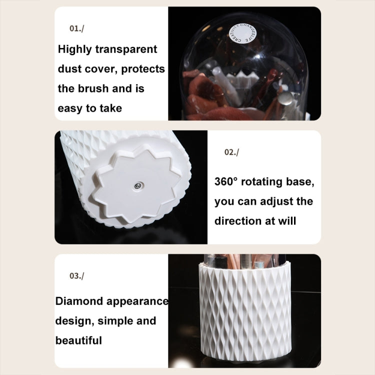 Large-capacity Rotating Cosmetics Storage Box Makeup Brush Storage Tube