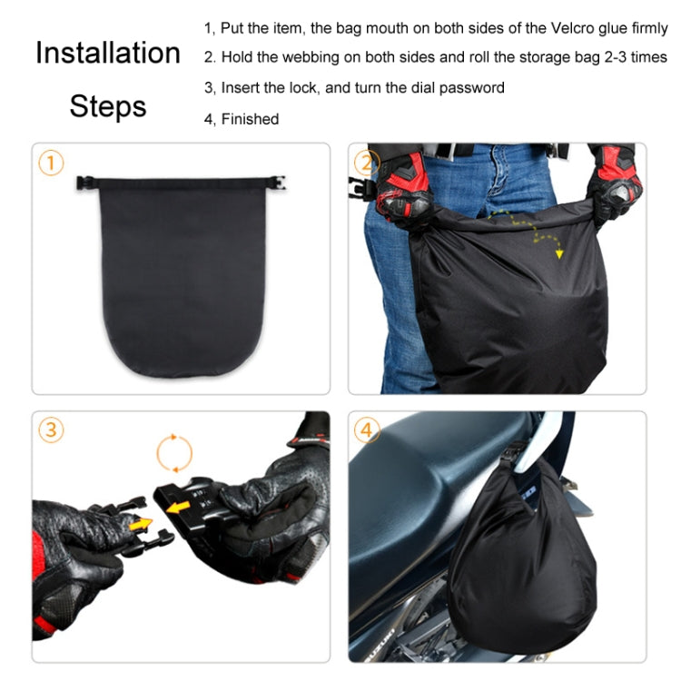 Outdoor Riding Motorcycle Helmet Bag Large Capacity Waterproof Combination Lock Storage Pack
