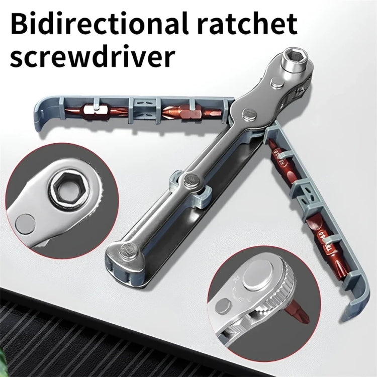 36-Tooth Bi-Directional Ratcheting Screwdriver Set With 4 Double-Ended Bits