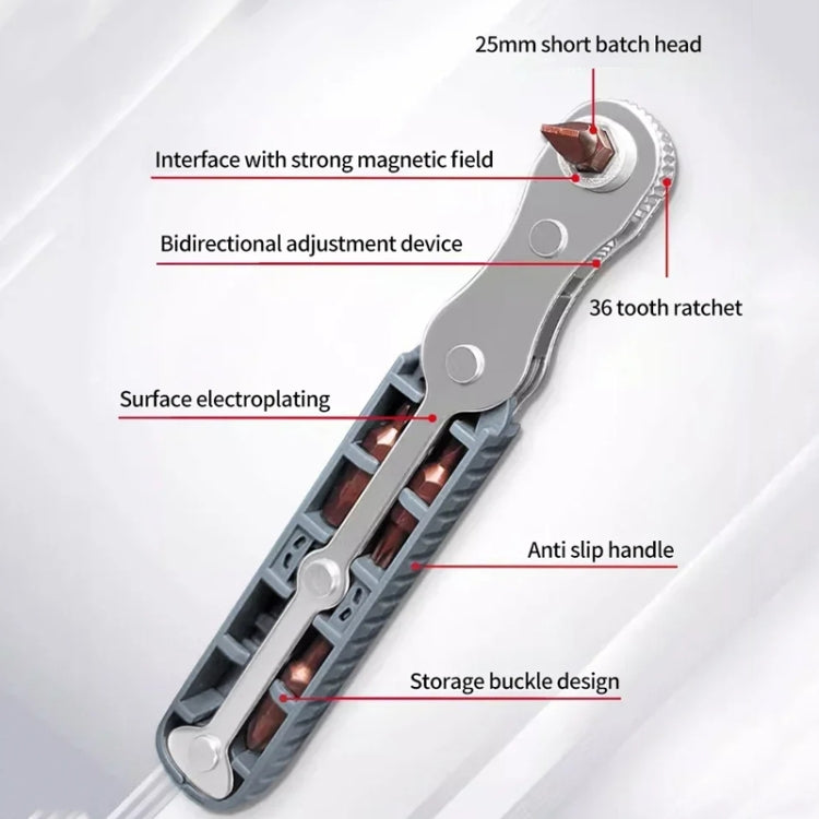 36-Tooth Bi-Directional Ratcheting Screwdriver Set With 4 Double-Ended Bits