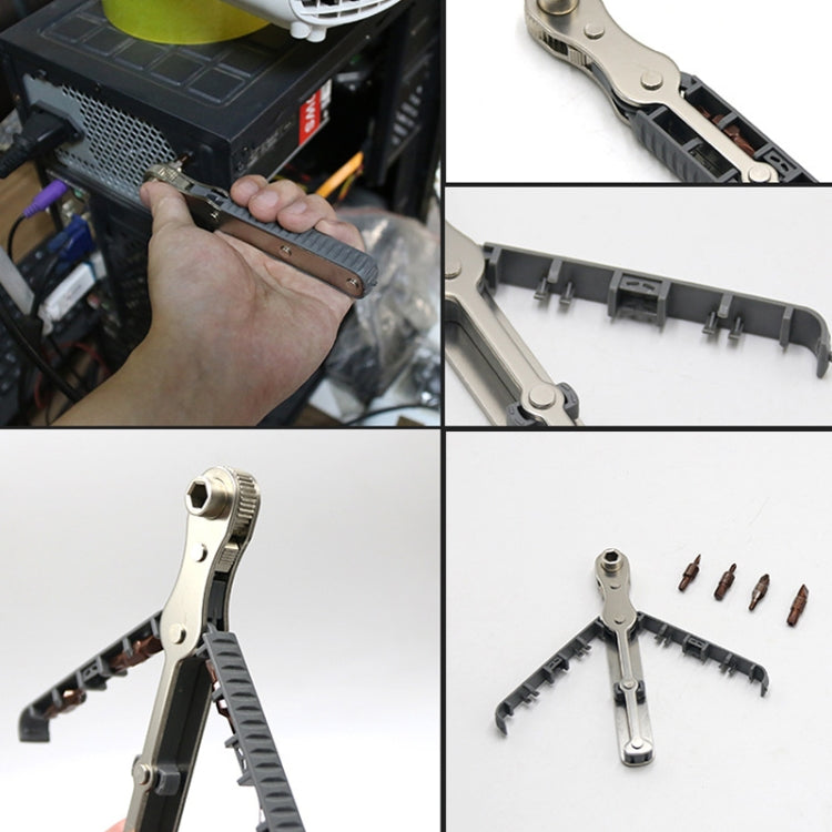 36-Tooth Bi-Directional Ratcheting Screwdriver Set With 4 Double-Ended Bits