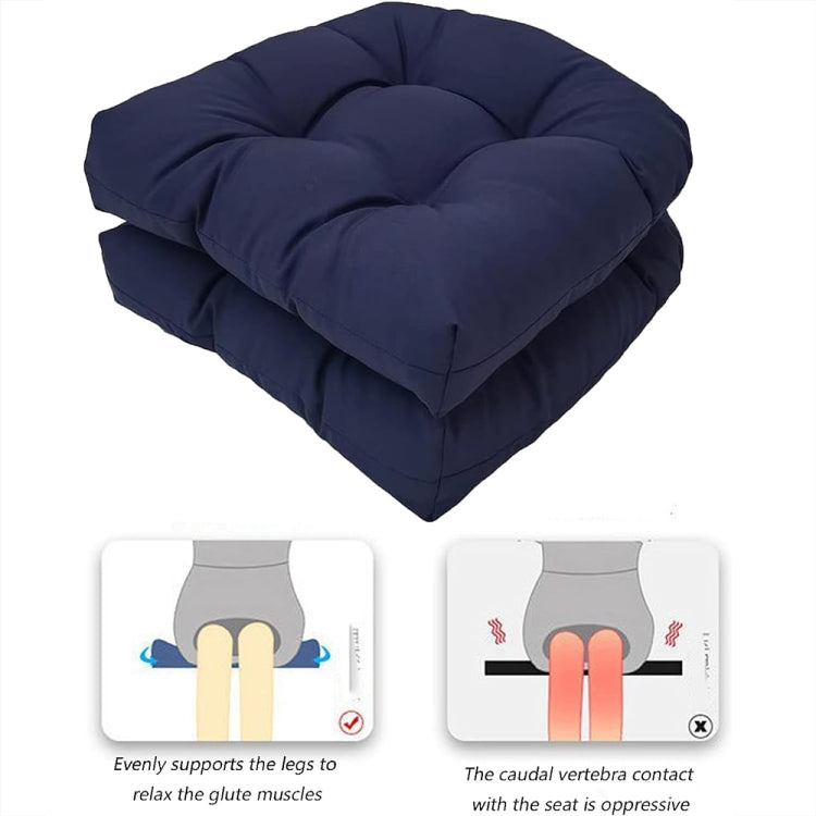 1pair 48 x 48cm Garden Patio Rattan Chair Waterproof Cushion Thick Soft Sofa Cushion