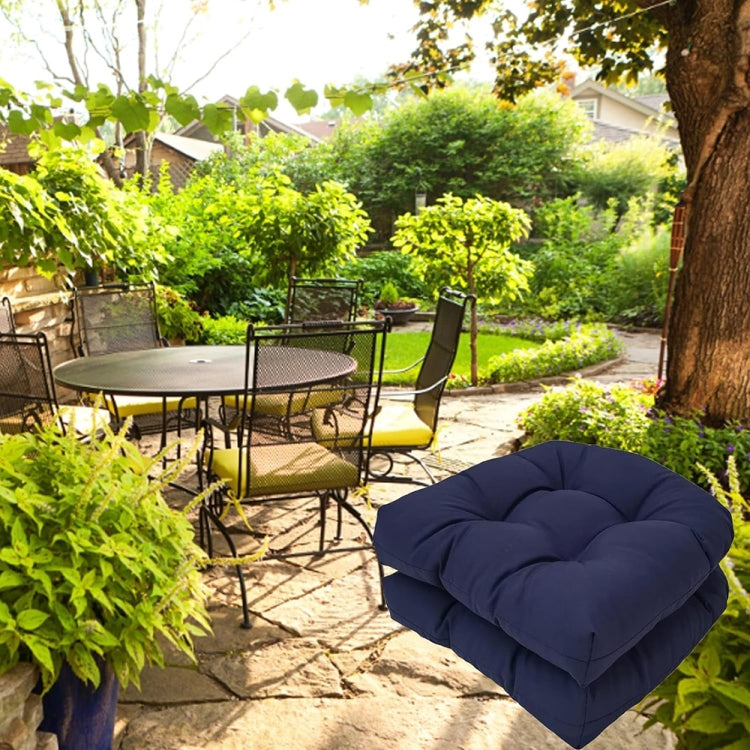 1pair 48 x 48cm Garden Patio Rattan Chair Waterproof Cushion Thick Soft Sofa Cushion