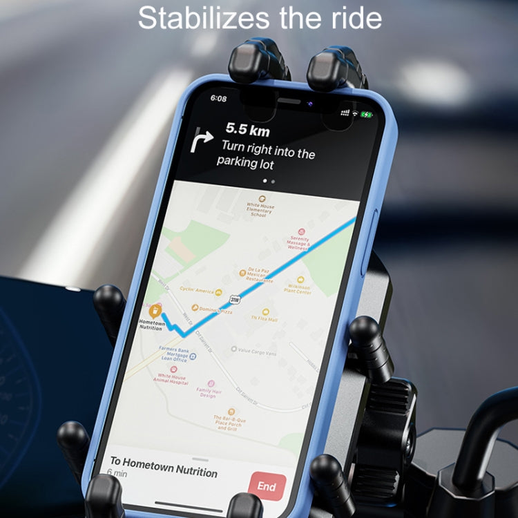 Kewig Motorcycle Octopus Holder Anti-Theft Motorcycle Cell Phone Mounts