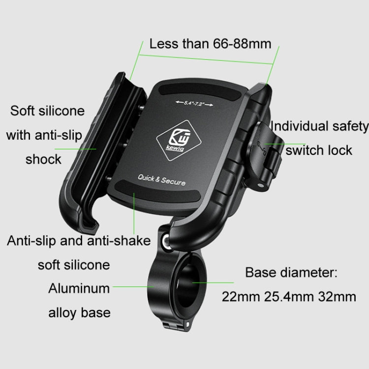 Kewig Electrical Bike Vigorously Clip Base Bracket Outdoor Cycling Cell Phone Navigation Holder
