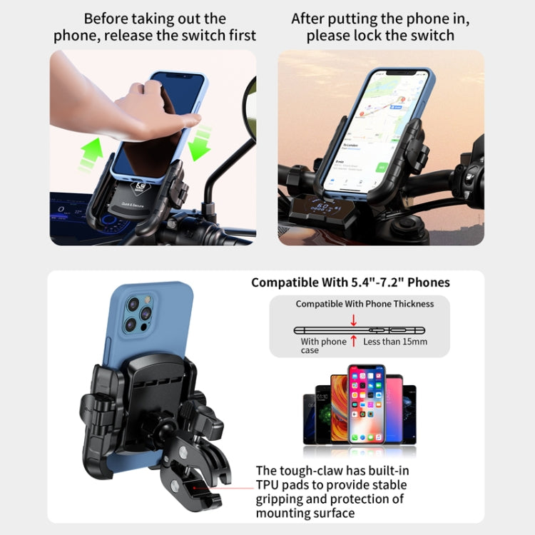 Kewig Electrical Bike Vigorously Clip Base Bracket Outdoor Cycling Cell Phone Navigation Holder