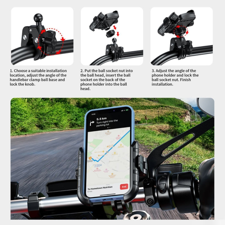 Kewig Electrical Bike Vigorously Clip Base Bracket Outdoor Cycling Cell Phone Navigation Holder