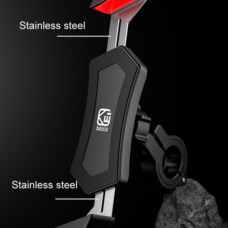 Kewig Bicycle 2 Claws Navigation Bracket Outdoor Cycling Cell Phone Holder With Safety Lock