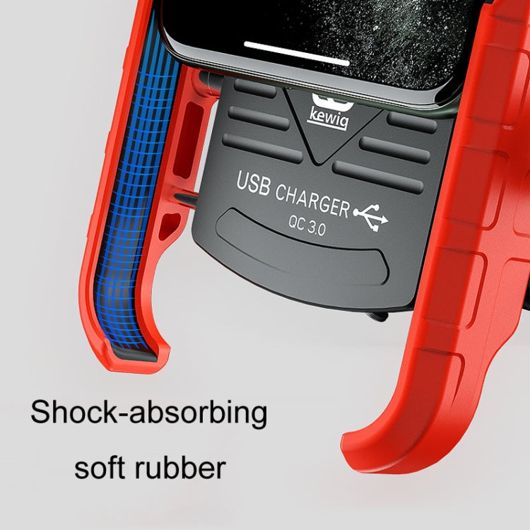 Kewig M8 Motorcycle Navigation Phone Holder Outdoor Riding Charging Bracket