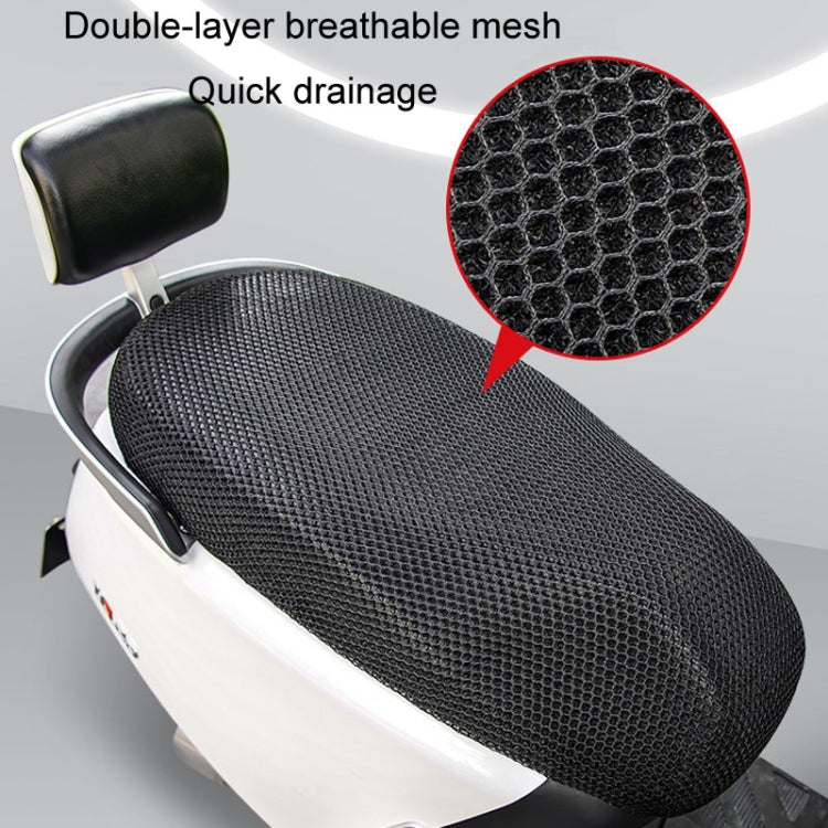 77x55cm Electrical Motorcycle Seat Cover Summer Breathable 3D Mesh Motorcycle Anti-Scald Cushion