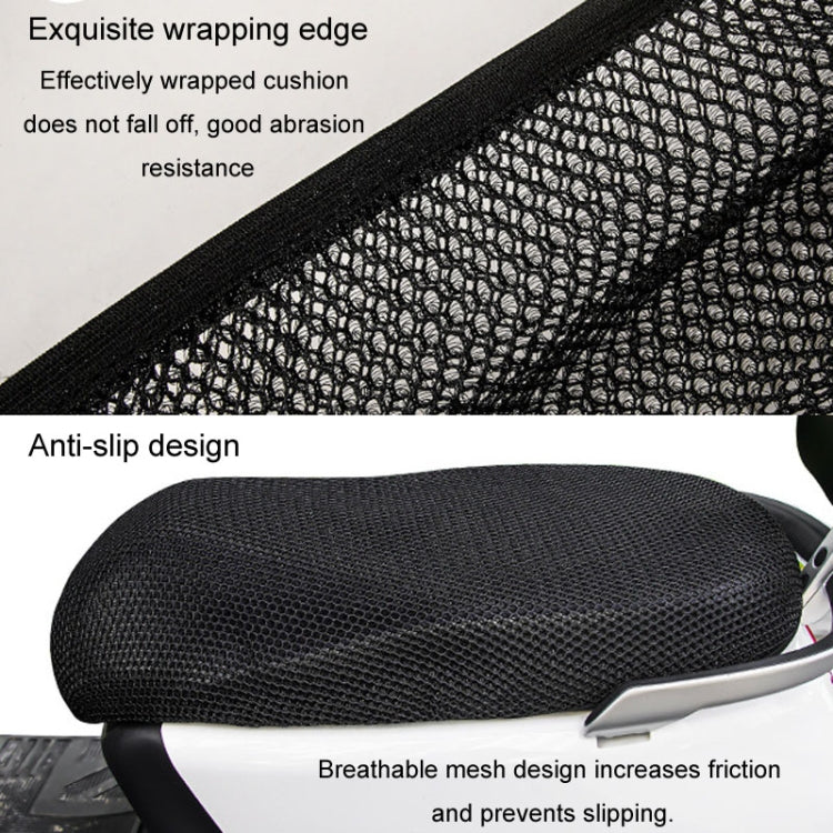 77x55cm Electrical Motorcycle Seat Cover Summer Breathable 3D Mesh Motorcycle Anti-Scald Cushion