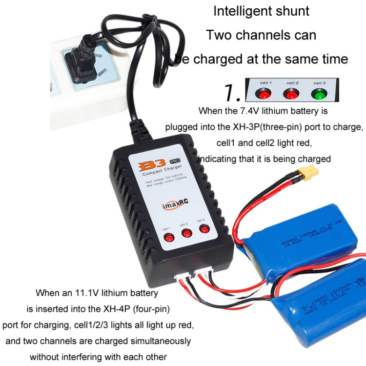 ImaxRC 7.4V/11.1V 2S/3S Model Aircraft Drone Lithium Battery Intelligent Balance Charger