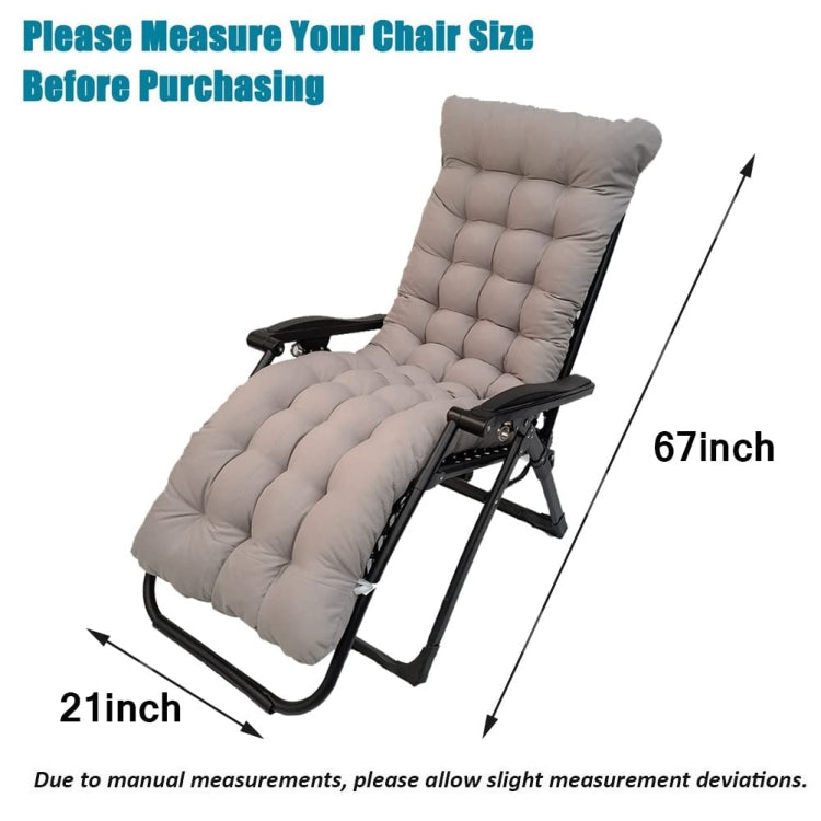 170x53x8cm Thickened Slip-on Home Recliner Cushion Garden Rocking Chair Cushion