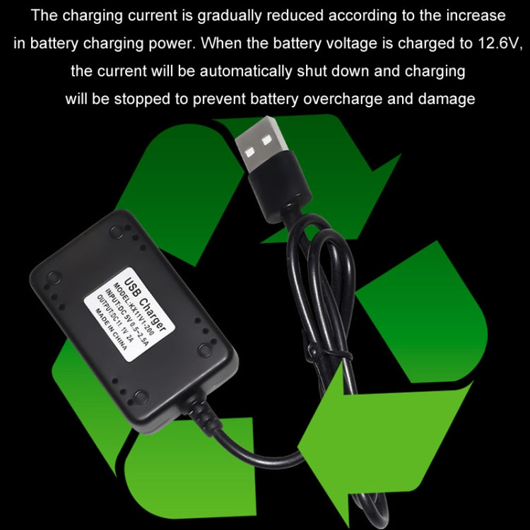 11.1V 2A 3S Output Protection Lithium Battery USB Charger With Light