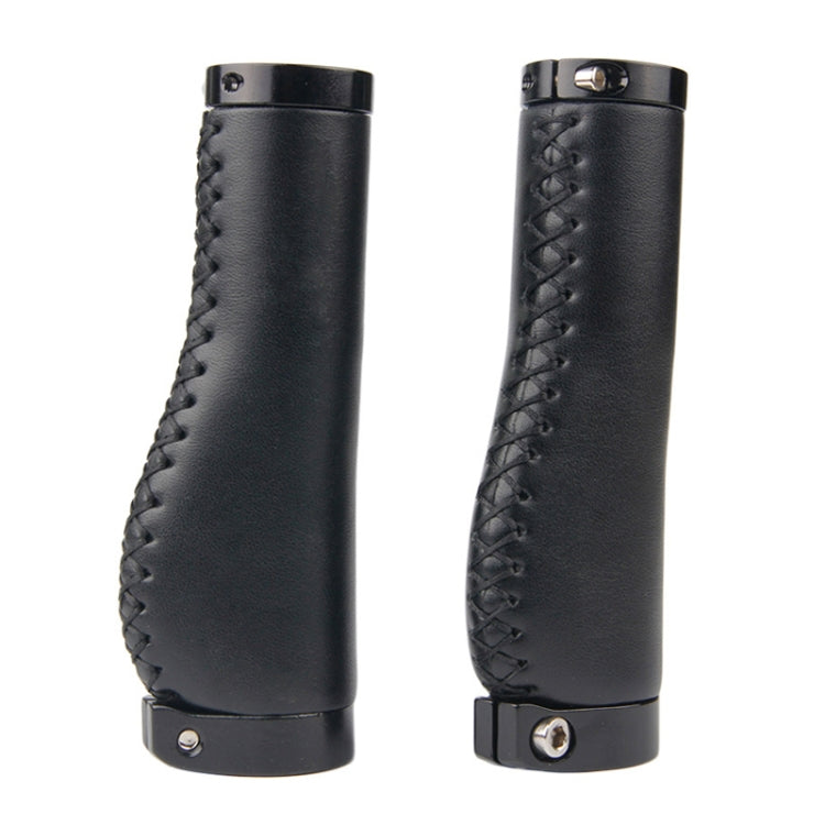1pair Bicycle Non-Slip Leather Handlebar Grips Mountain Bike Vintage Handlebar Protector