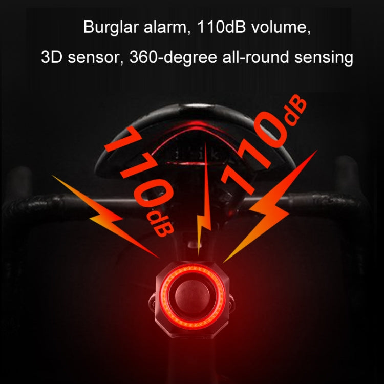 Bicycle Smart Taillight Anti-theft Alarm Brake Warning Light