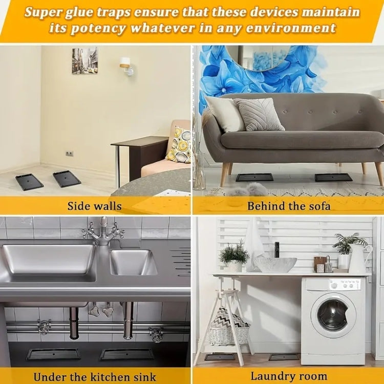 6pcs /Set Plastic Sticky Mouse Board Rat-killing Sticker