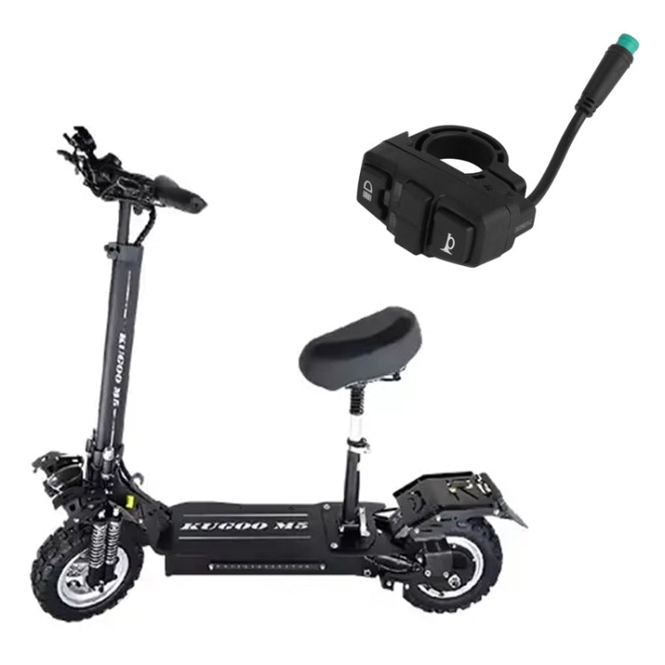 For KUGOO M5 AIMITE Electrical Scooter Horn Headlight Steering Control Three Function Switch