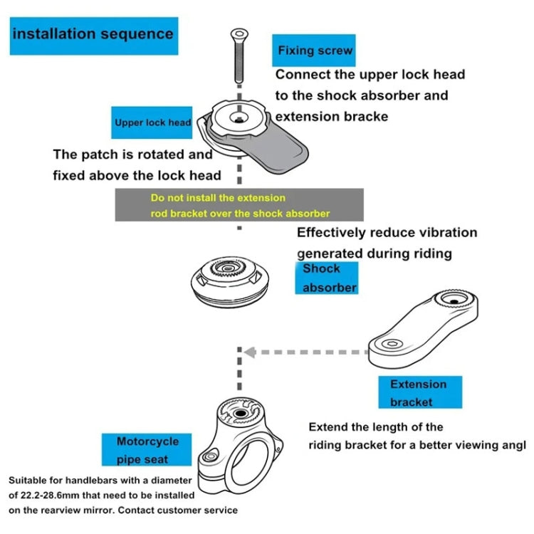 Bicycle Motorcycle Riding Cell Phone Holder Shock Absorber Vibration Filter Buffer