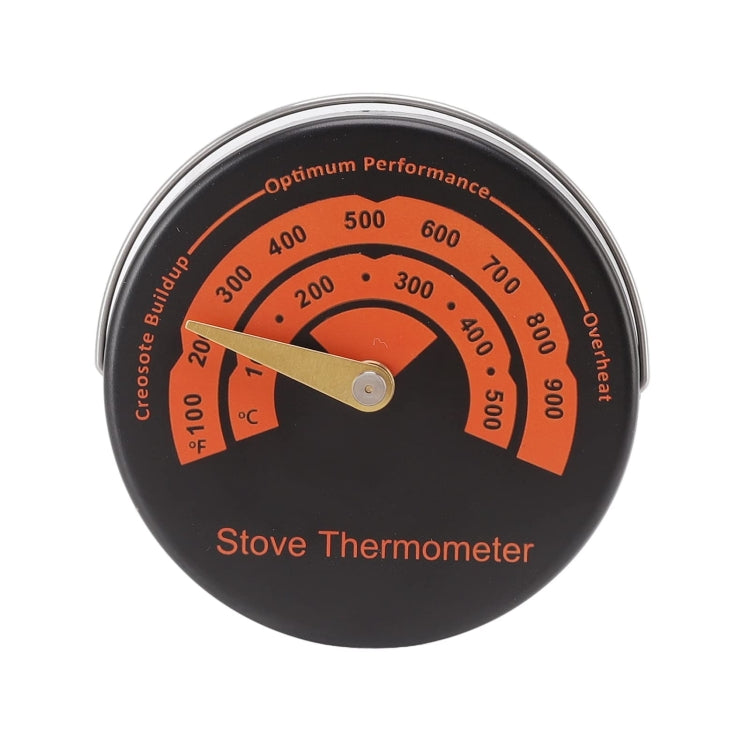 Round Pointer Stove Thermometer Fireplace Bimetallic Thermometer