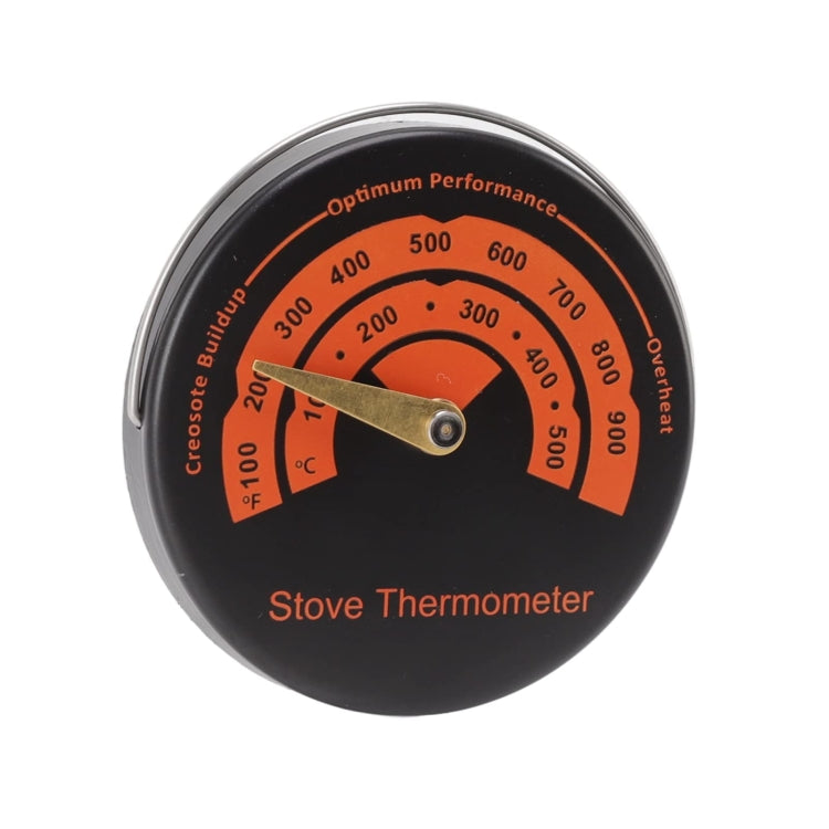 Round Pointer Stove Thermometer Fireplace Bimetallic Thermometer