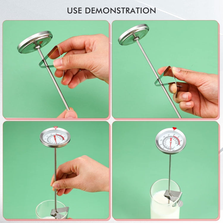 Stainless Steel Thermometer with Pot Clip for Frying, Cooking, Turkey, Food, Milk