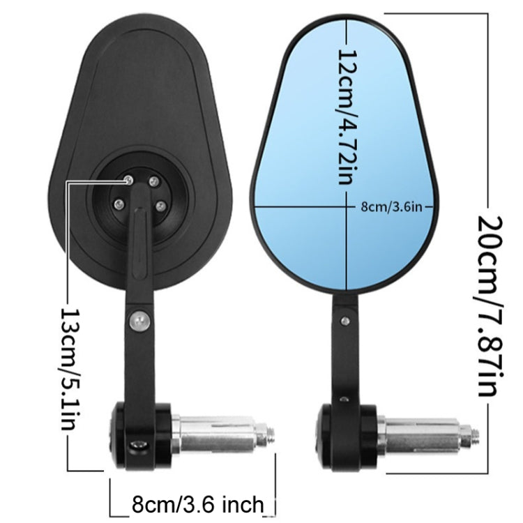 Motorcycle Aluminum Alloy Foldable Rearview Mirror