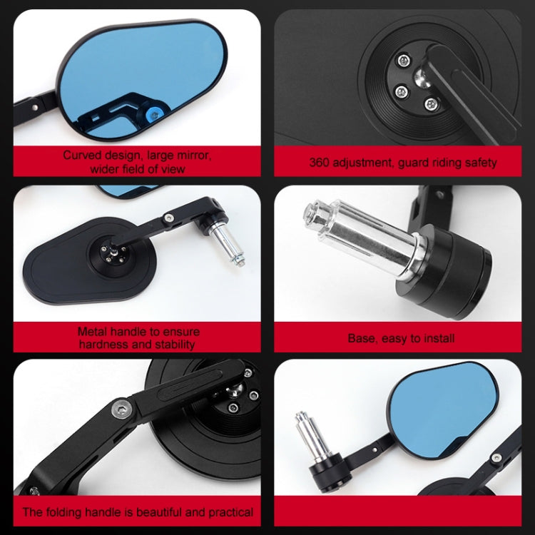 Motorcycle Aluminum Alloy Foldable Rearview Mirror