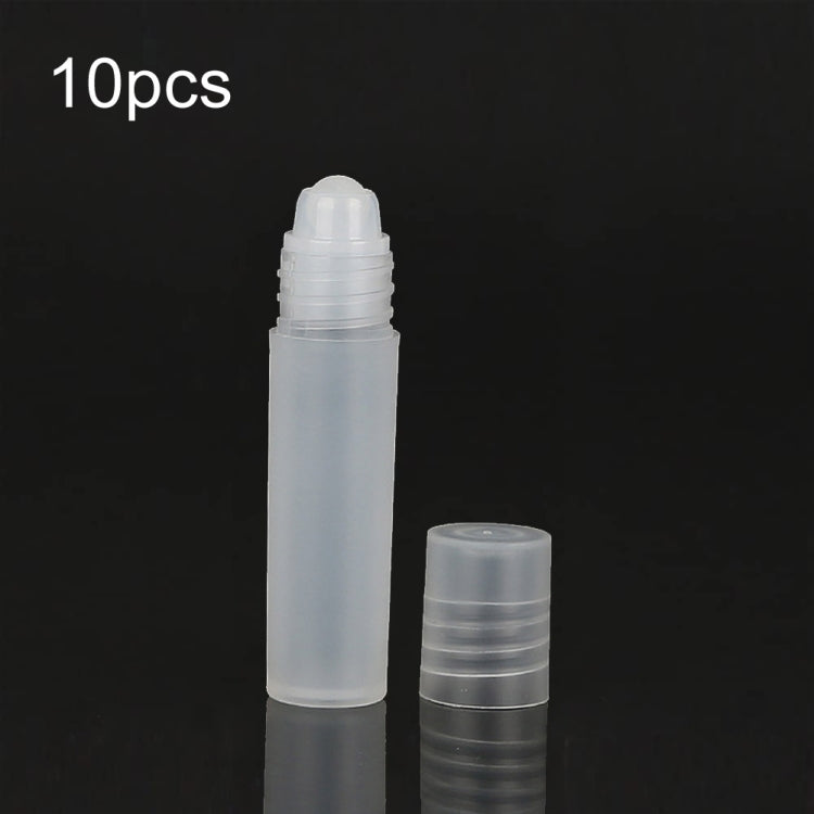 10pcs Frosted Roller Ball Empty Bottle Plastic Portable Perfume Roller Ball Bottle Essential Oil Dispenser Bottle