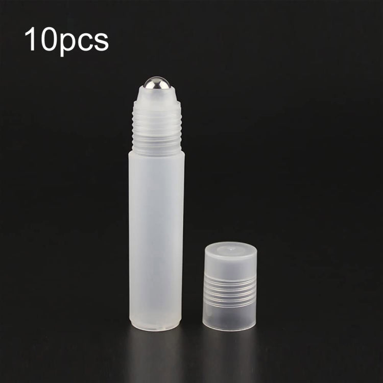 10pcs Frosted Roller Ball Empty Bottle Plastic Portable Perfume Roller Ball Bottle Essential Oil Dispenser Bottle