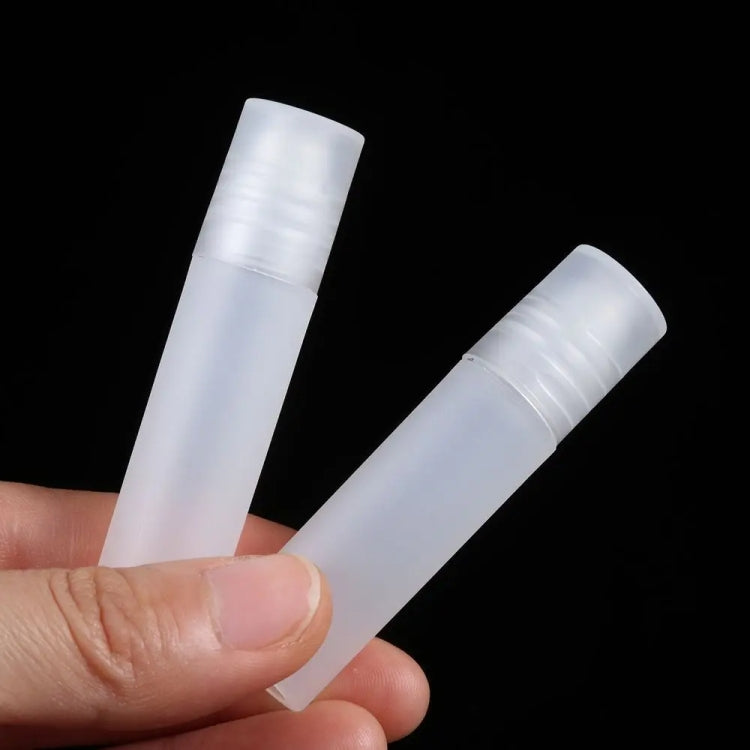 10pcs Frosted Roller Ball Empty Bottle Plastic Portable Perfume Roller Ball Bottle Essential Oil Dispenser Bottle