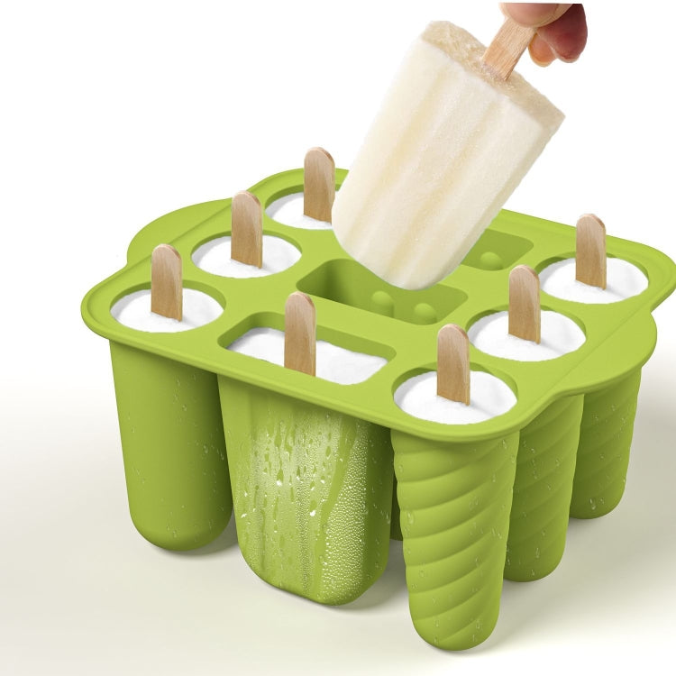 9 Grids Ice Cream Mould Silicone Ice Compartment Homemade Ice Cube Membrane Maker