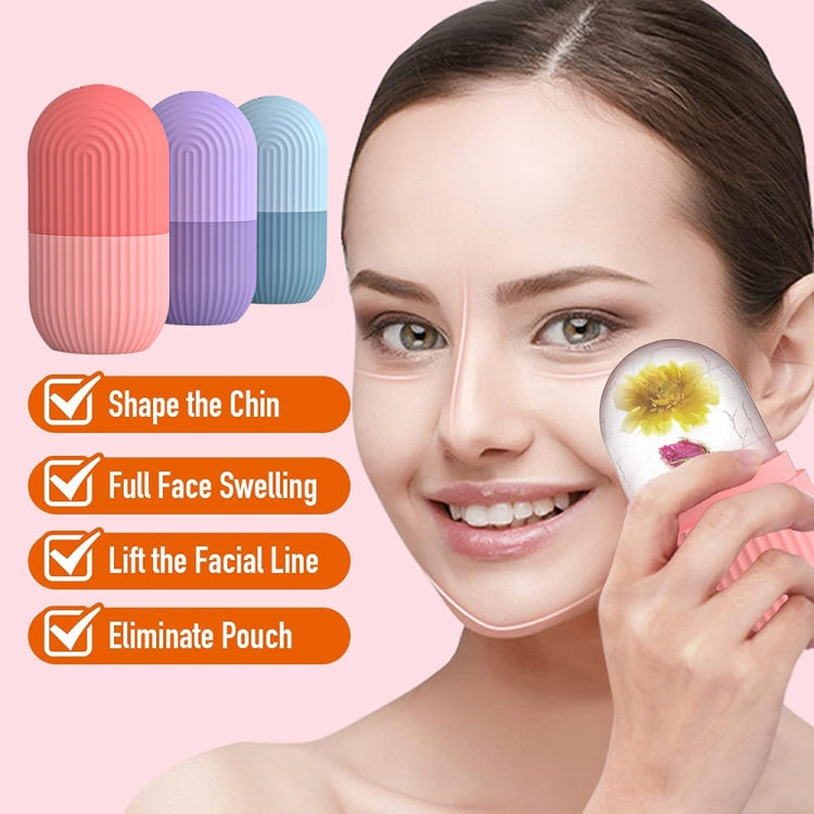 Silicone Wave Pattern Ice Compartment Mould Facial Beauty Massage Pore Shrinking Ice Cube Mold