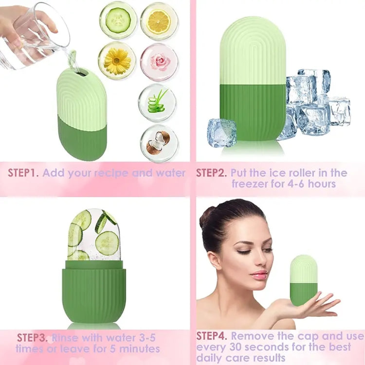 Silicone Wave Pattern Ice Compartment Mould Facial Beauty Massage Pore Shrinking Ice Cube Mold