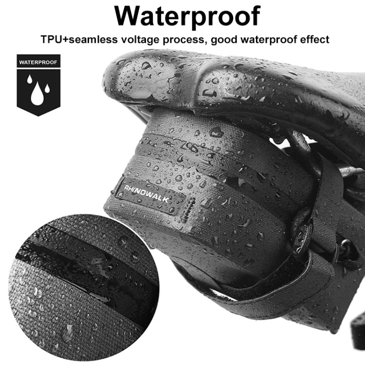 Rhinowalk RK5200 0.39L Bicycle Lightweight Waterproof Tail Bag Outdoor Cycling TPU Saddle Bag