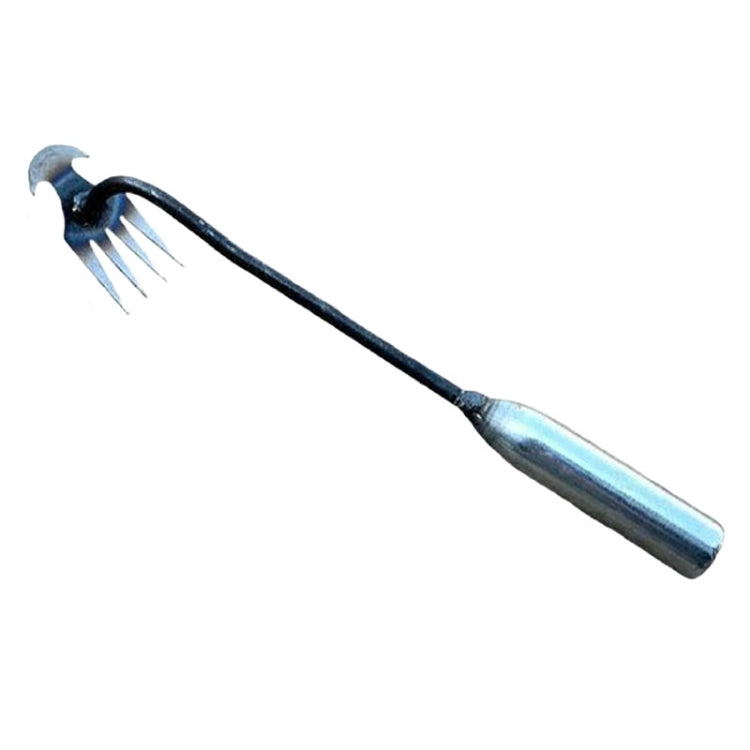Four-Tooth Dual Purpose Weed Remover Tool Gardening Weed Rake Uprooting Weeding Tool