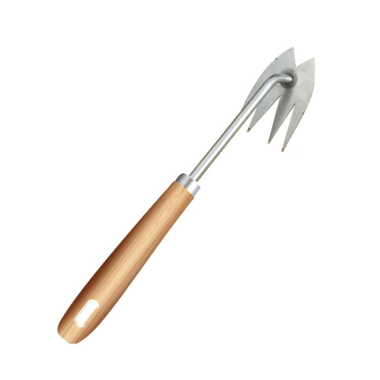 Four-Tooth Dual Purpose Weed Remover Tool Gardening Weed Rake Uprooting Weeding Tool