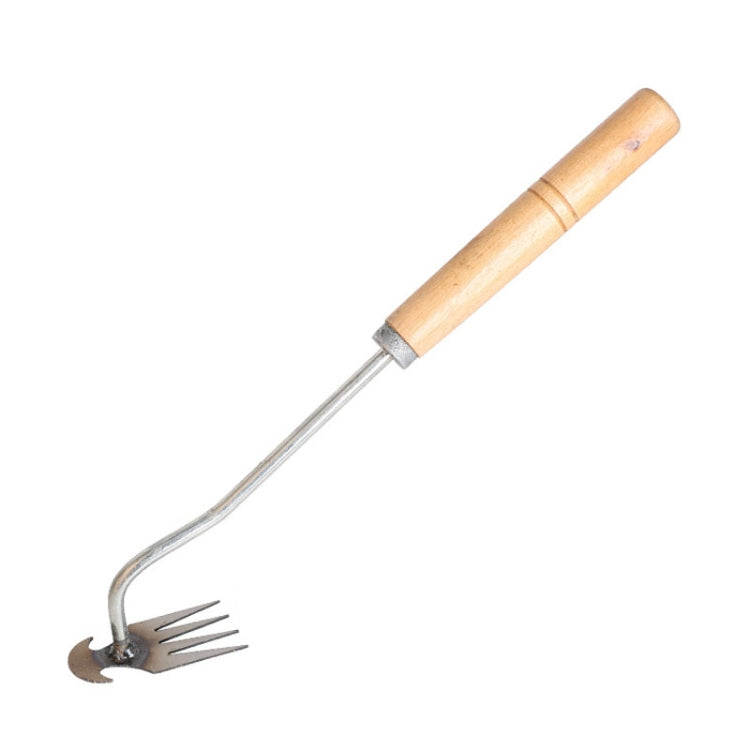 Four-Tooth Dual Purpose Weed Remover Tool Gardening Weed Rake Uprooting Weeding Tool