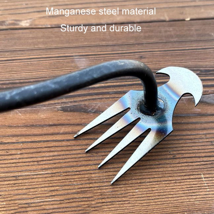 Four-Tooth Dual Purpose Weed Remover Tool Gardening Weed Rake Uprooting Weeding Tool