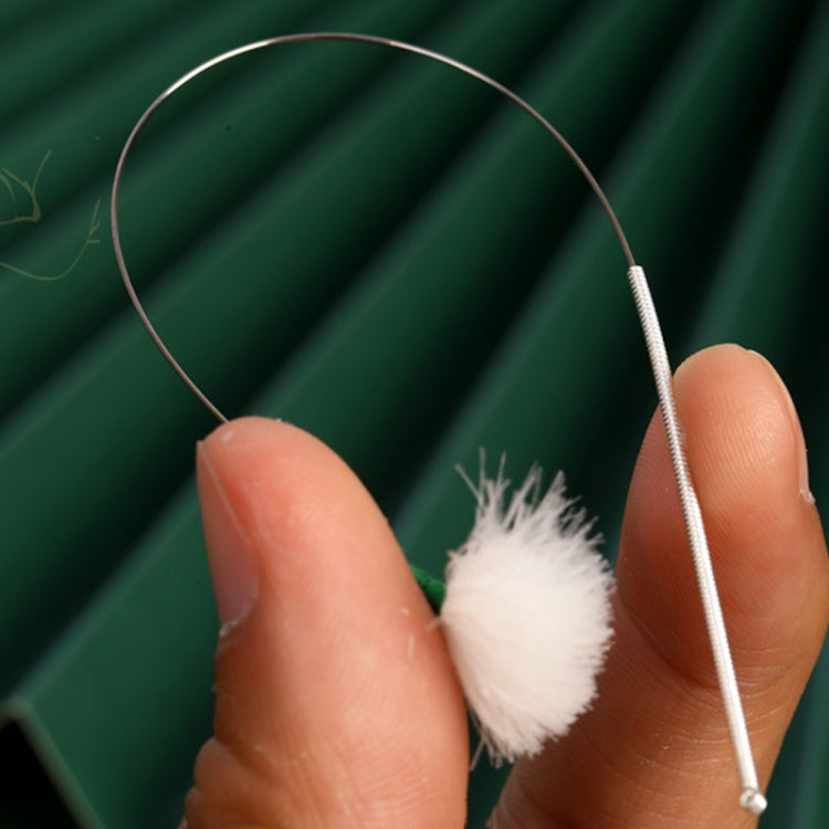 2pcs Medium Heads Silver Needle Goose Quill Stick Ear Picking Tool