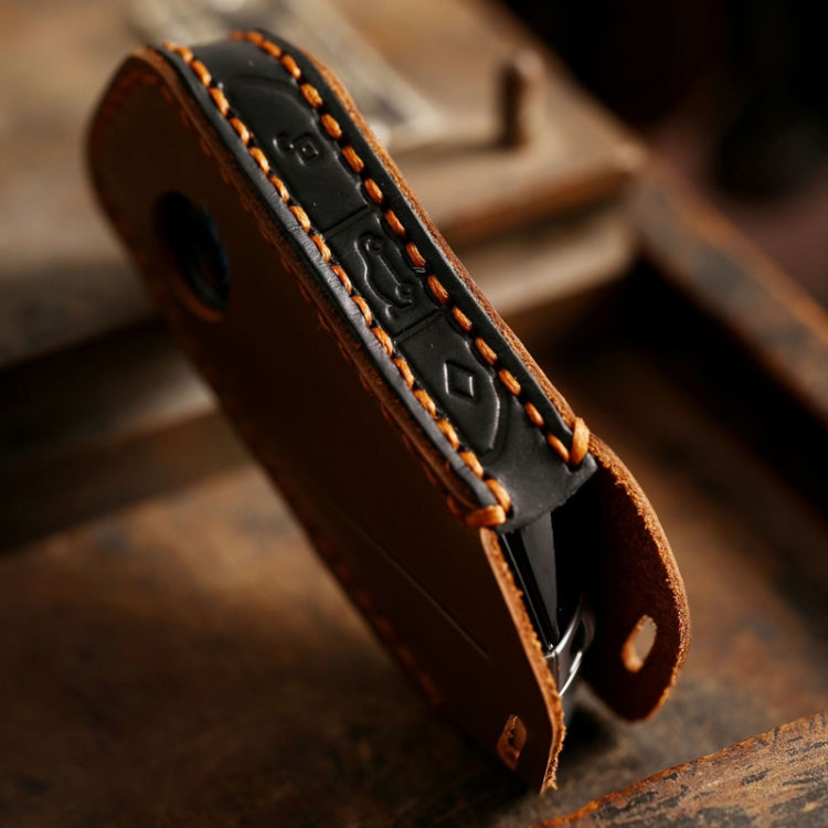 For 2024 BMW X7 Hallmo Cowhide Car Key Protection Cover