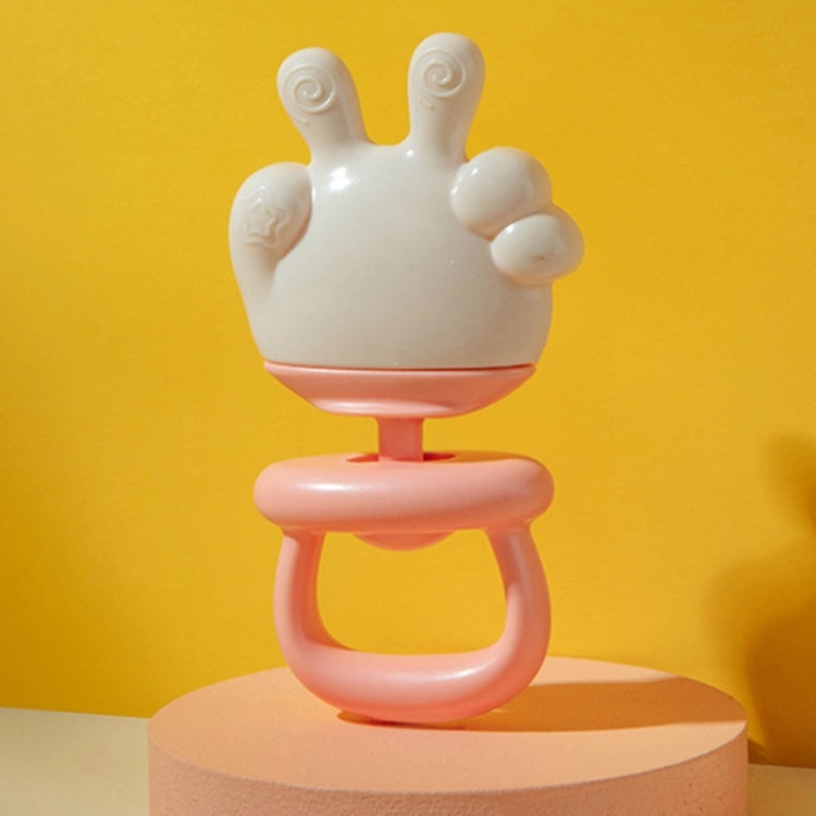 Baby Rattle Teether Soothing Teething Stick Anti-Eating Silicone Toy