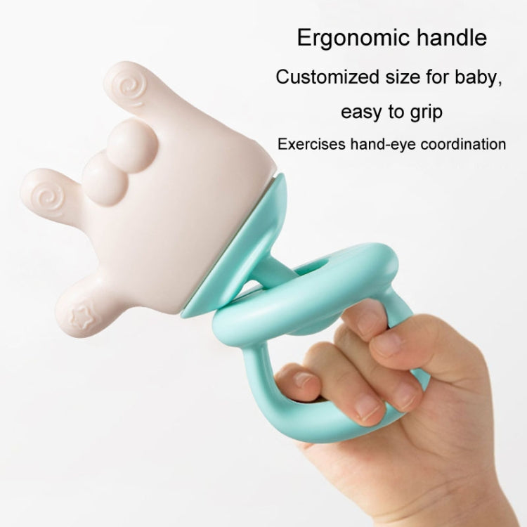 Baby Rattle Teether Soothing Teething Stick Anti-Eating Silicone Toy